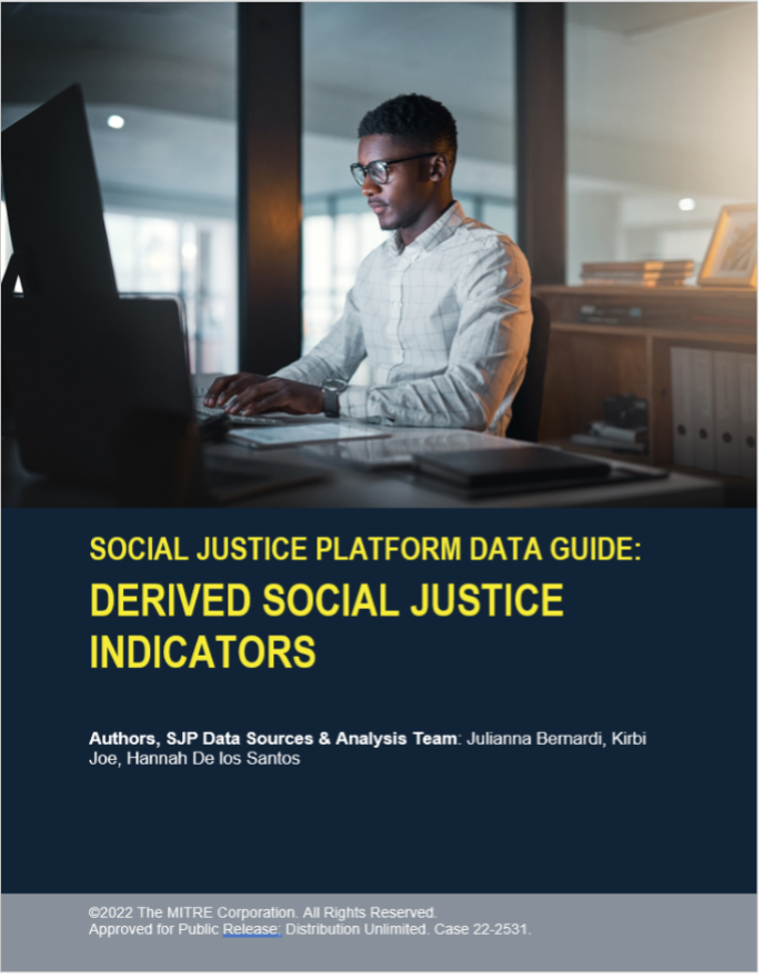 Title Page to Guide to Derived Social Justice Indicators