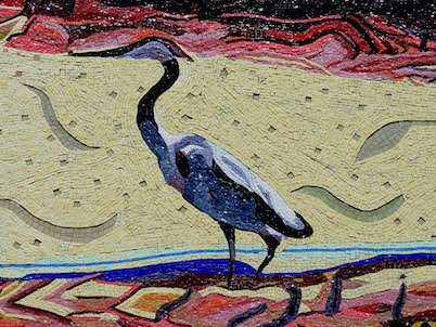 Mosaic image of large bird